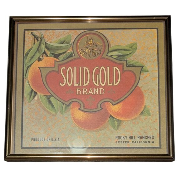 Solid Gold Brand Rocky Hill Ranches Framed Art Print Oranges kitchen - Picture 3 of 7